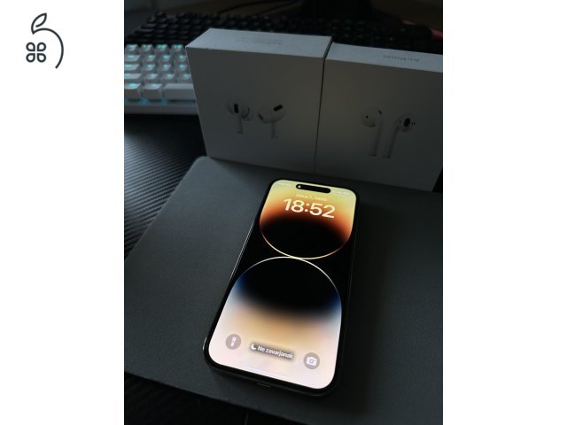 Eladó iPhone 14 Pro Gold karcmentes, gyári akksi, kijelzős
