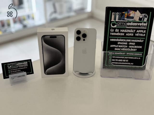 iPhone 15 Pro 128GB Független Karcmentes/1-3 hónap gar./Akku 87%/p4355