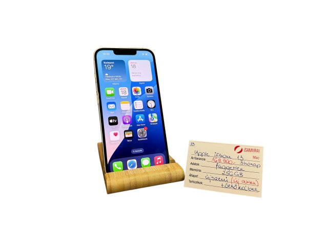 33. Apple iPhone 13 - 256 GB - Fehér - Újszerű - ÚJ AKKU