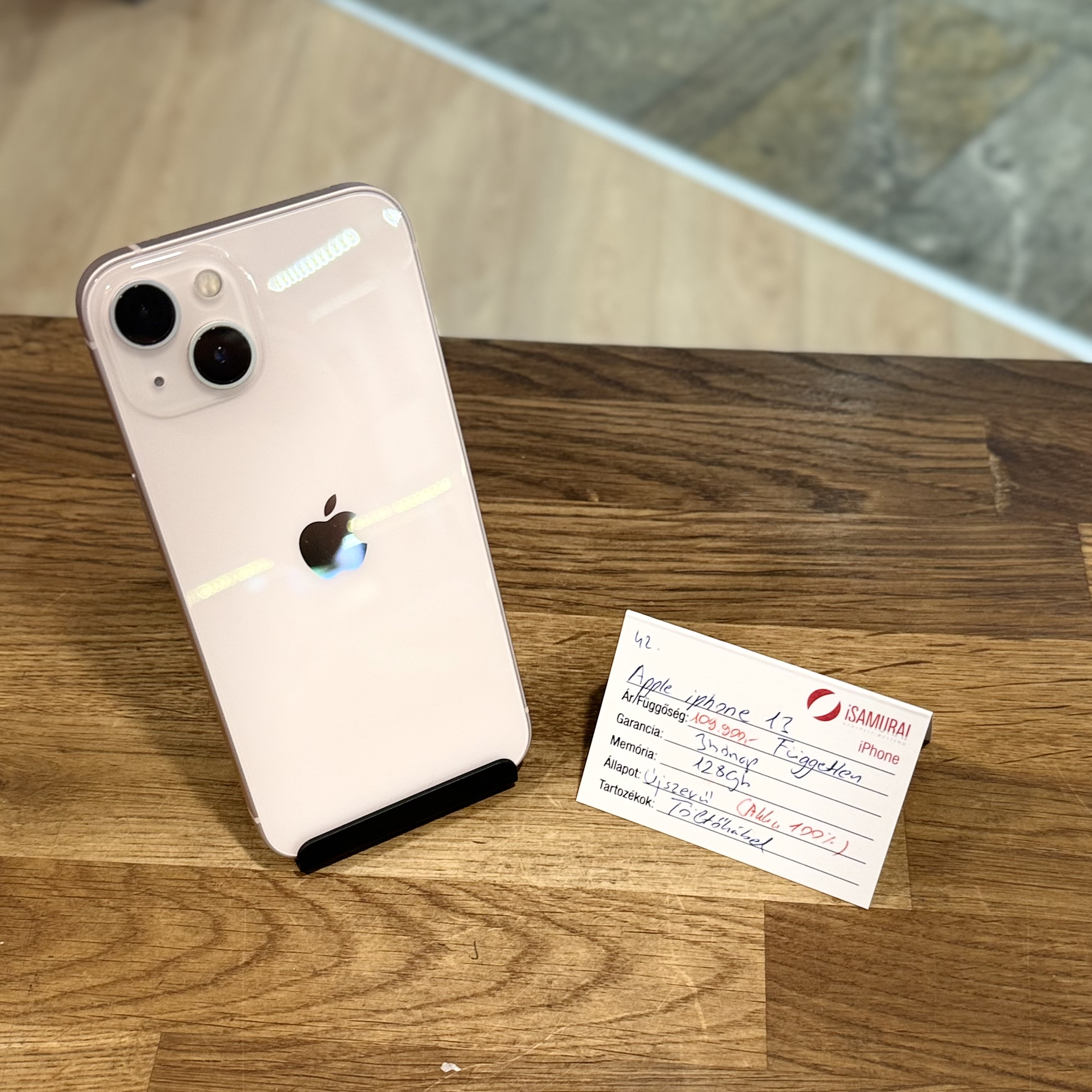 Apple iPhone 13 - 128 GB - Pink - Akku 100% ( 42.)