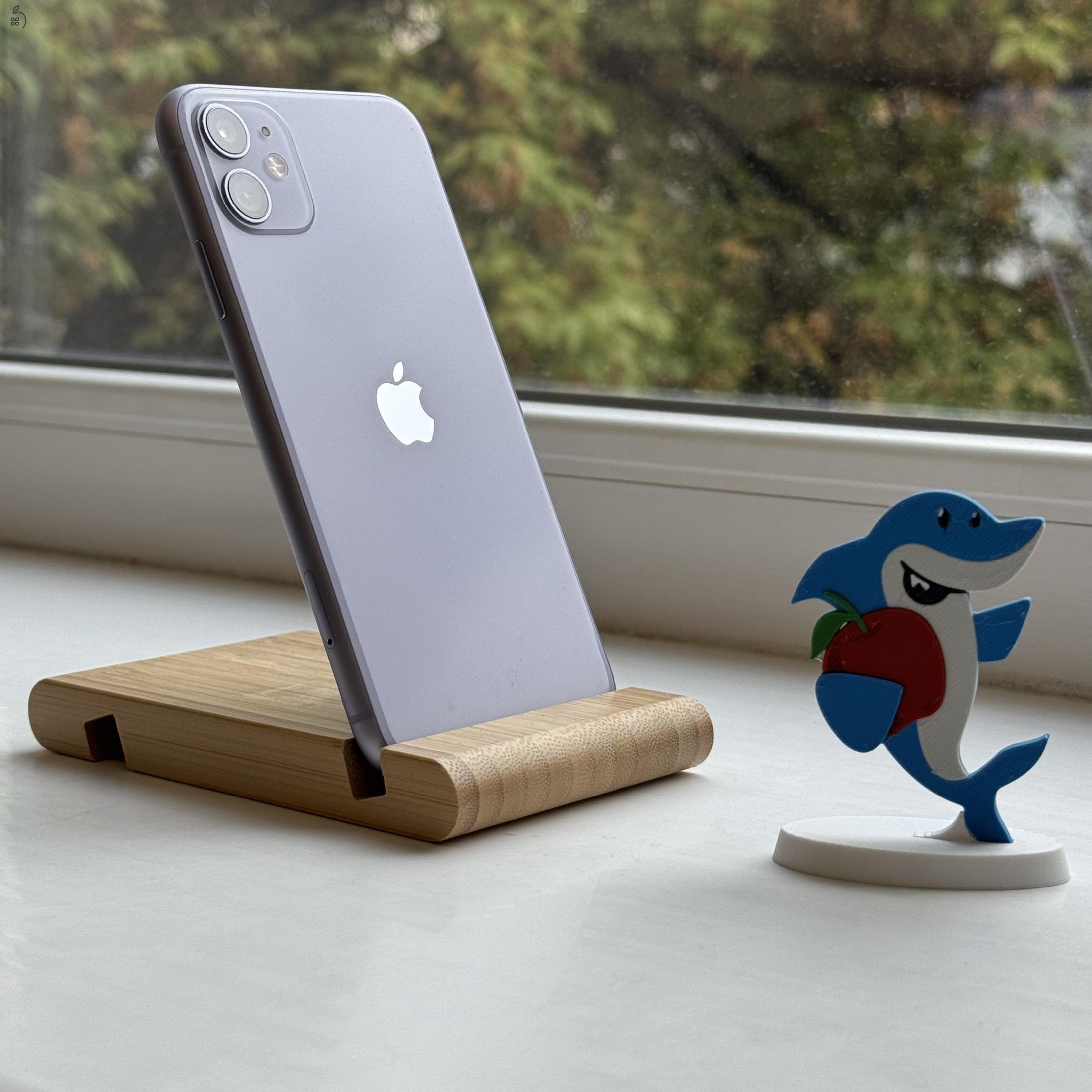 GYÖNYÖRŰ iPhone 11 64GB Purple - 1 ÉV Garancia , Kártyafüggetlen, MS2190, 100% Akkumulátor