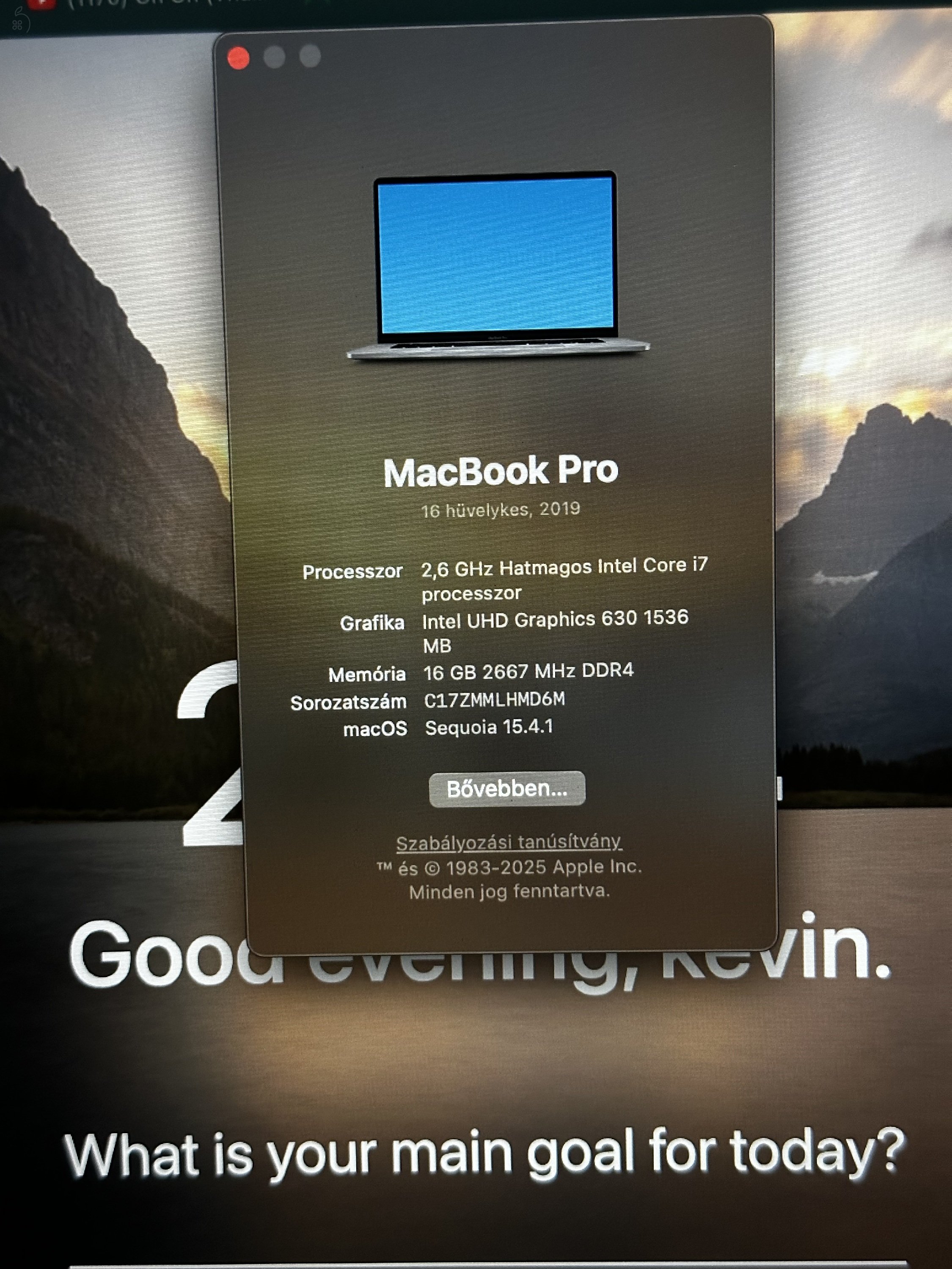 Macbook pro 2019 16” 512gb ssd