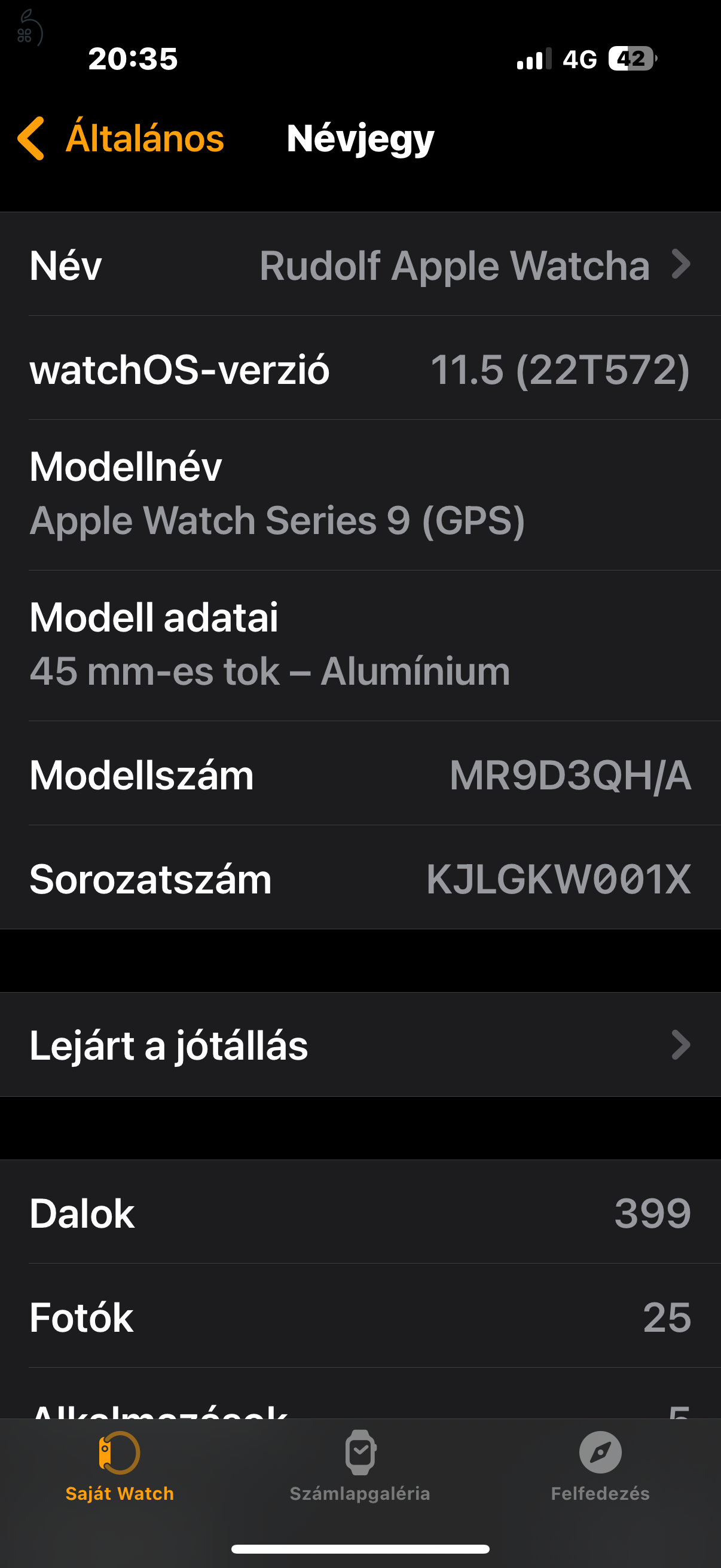 Apple Watch S9 45mm gps silver