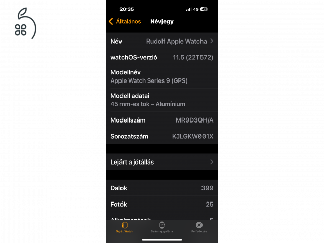 Apple Watch S9 45mm gps silver