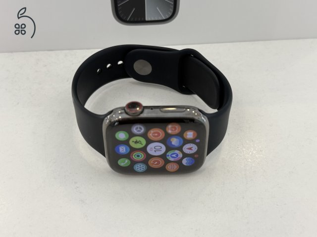 Apple Watch 9 45mm Újszerű Cellular Rozsdamentes Acél/Akku 98%/p4358