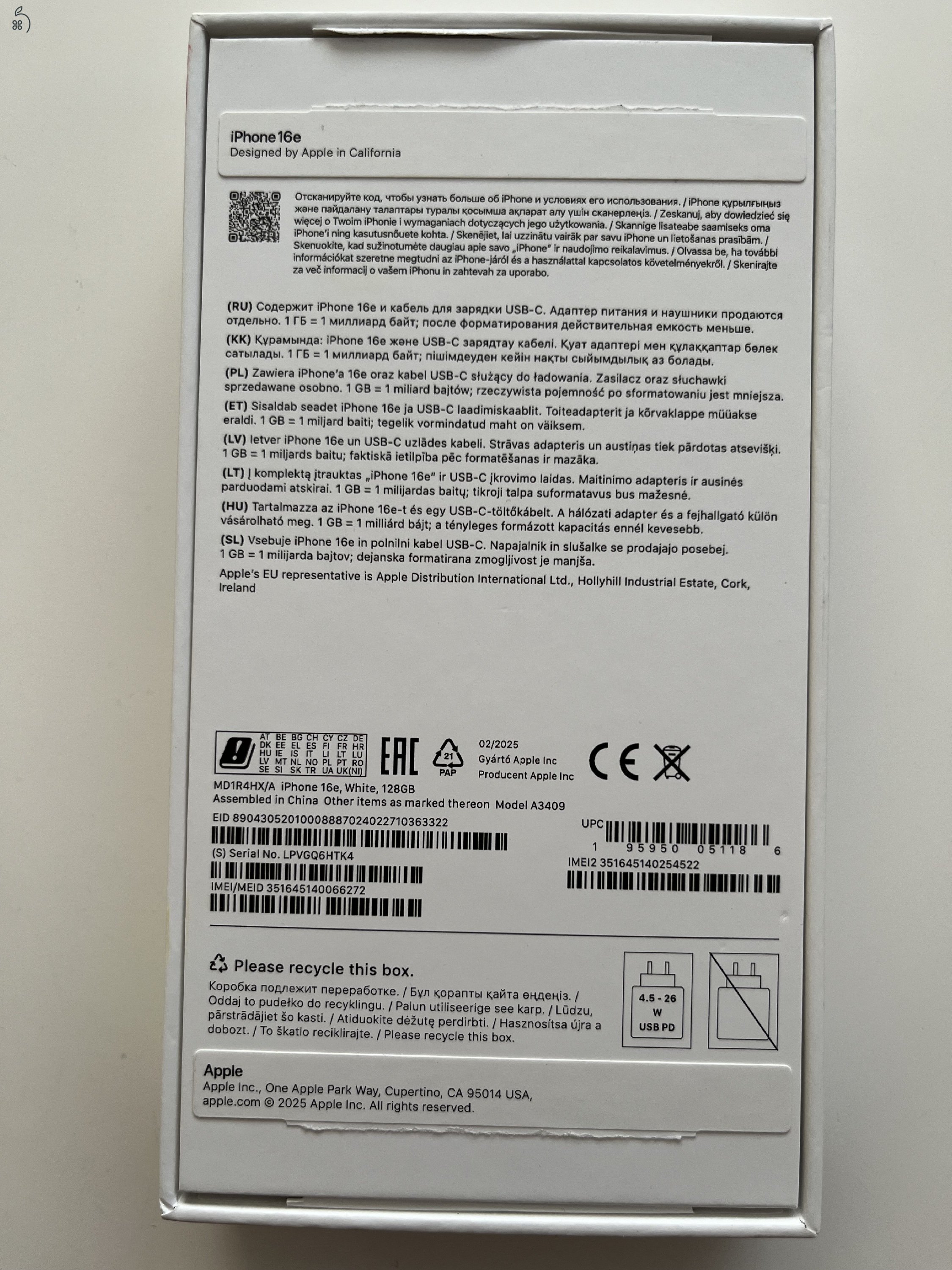 iPhone 16e 128GB Új!