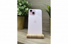  iPhone 15 128GB Rózsaszín, Független - Garancia, Számla 