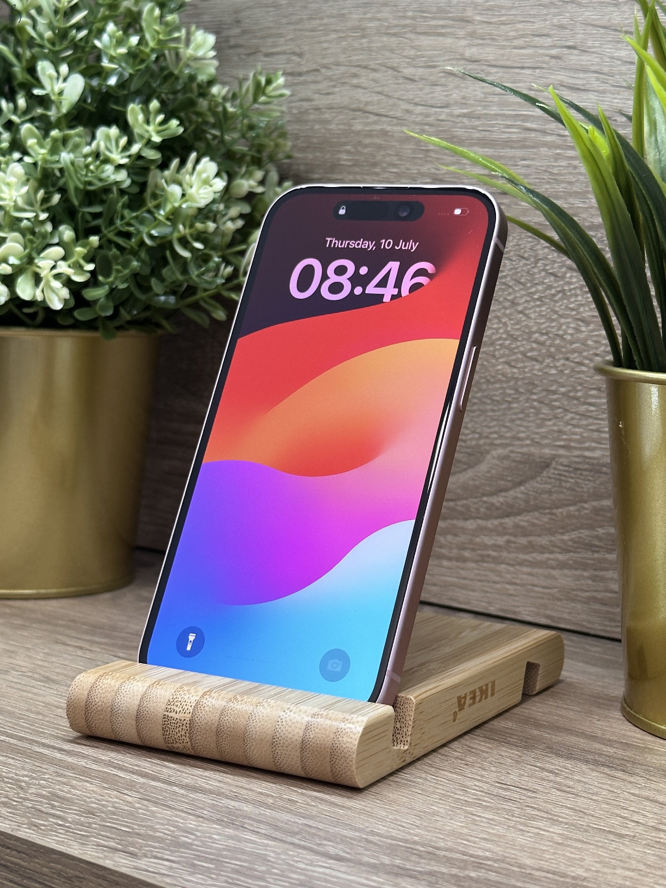  iPhone 15 128GB Rózsaszín, Független - Garancia, Számla 