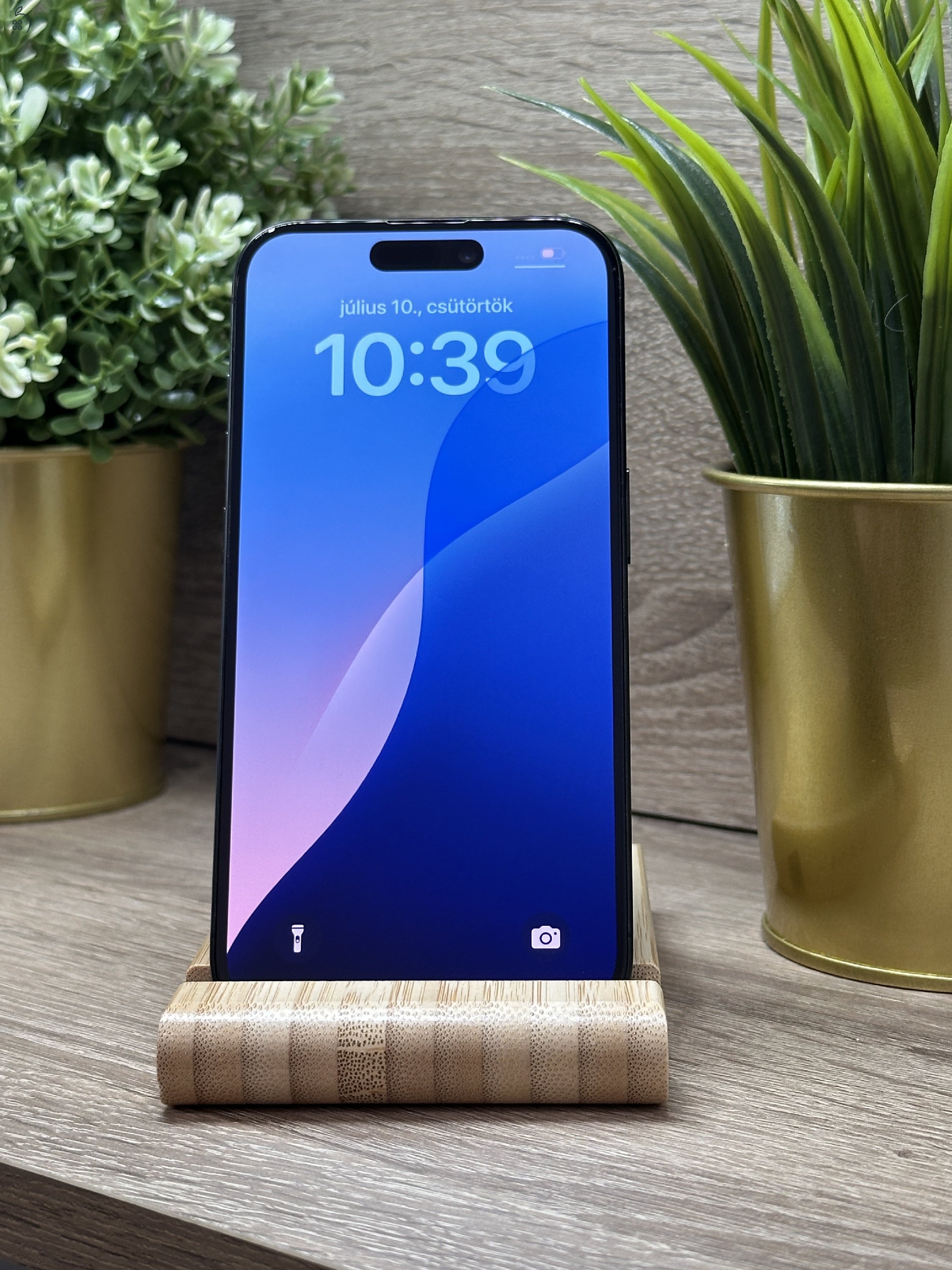  iPhone 15 Pro 256GB Fekete, Független - Garancia, Számla 