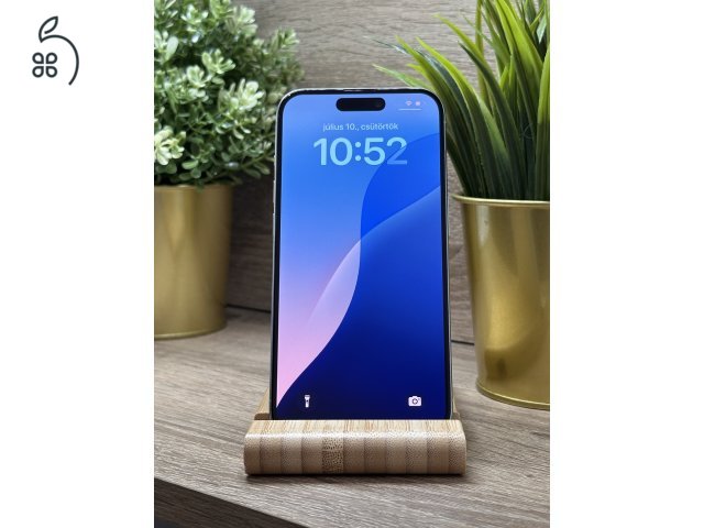  iPhone 15 Pro 256GB Fehér, Független - Garancia, Számla 