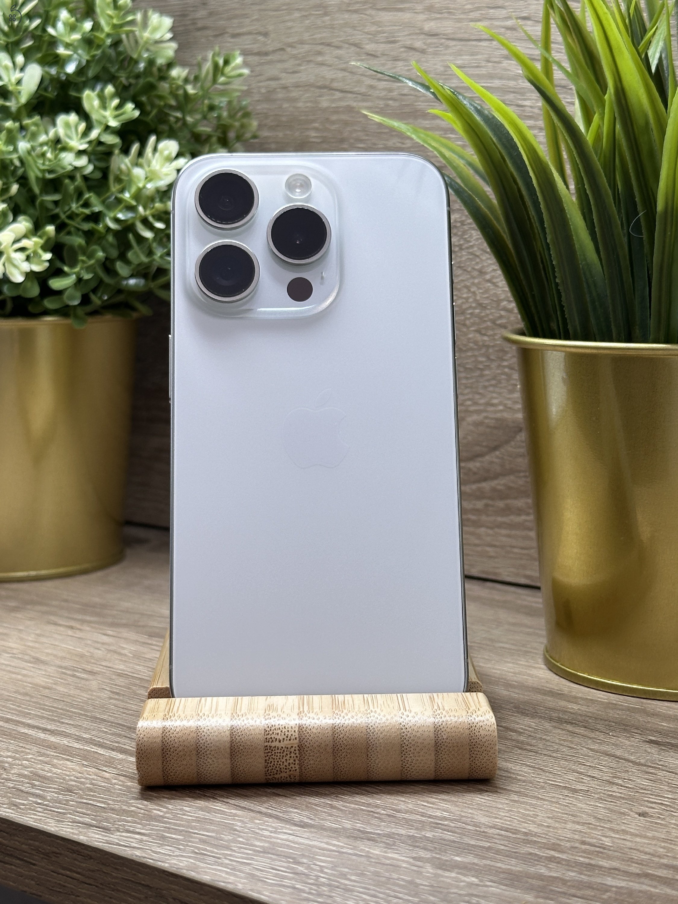  iPhone 15 Pro 256GB Fehér, Független - Garancia, Számla 