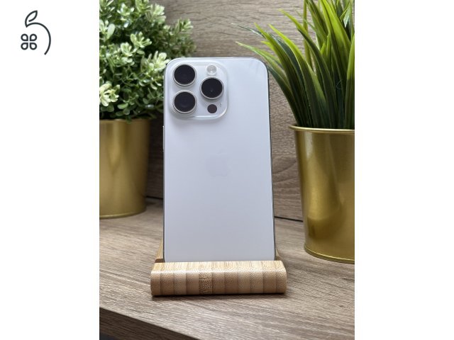  iPhone 15 Pro 256GB Fehér, Független - Garancia, Számla 