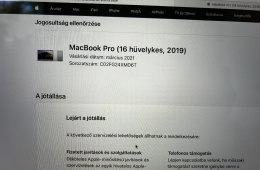 2021 -es forgalomba kerülésű Macbook Pro Retina 16