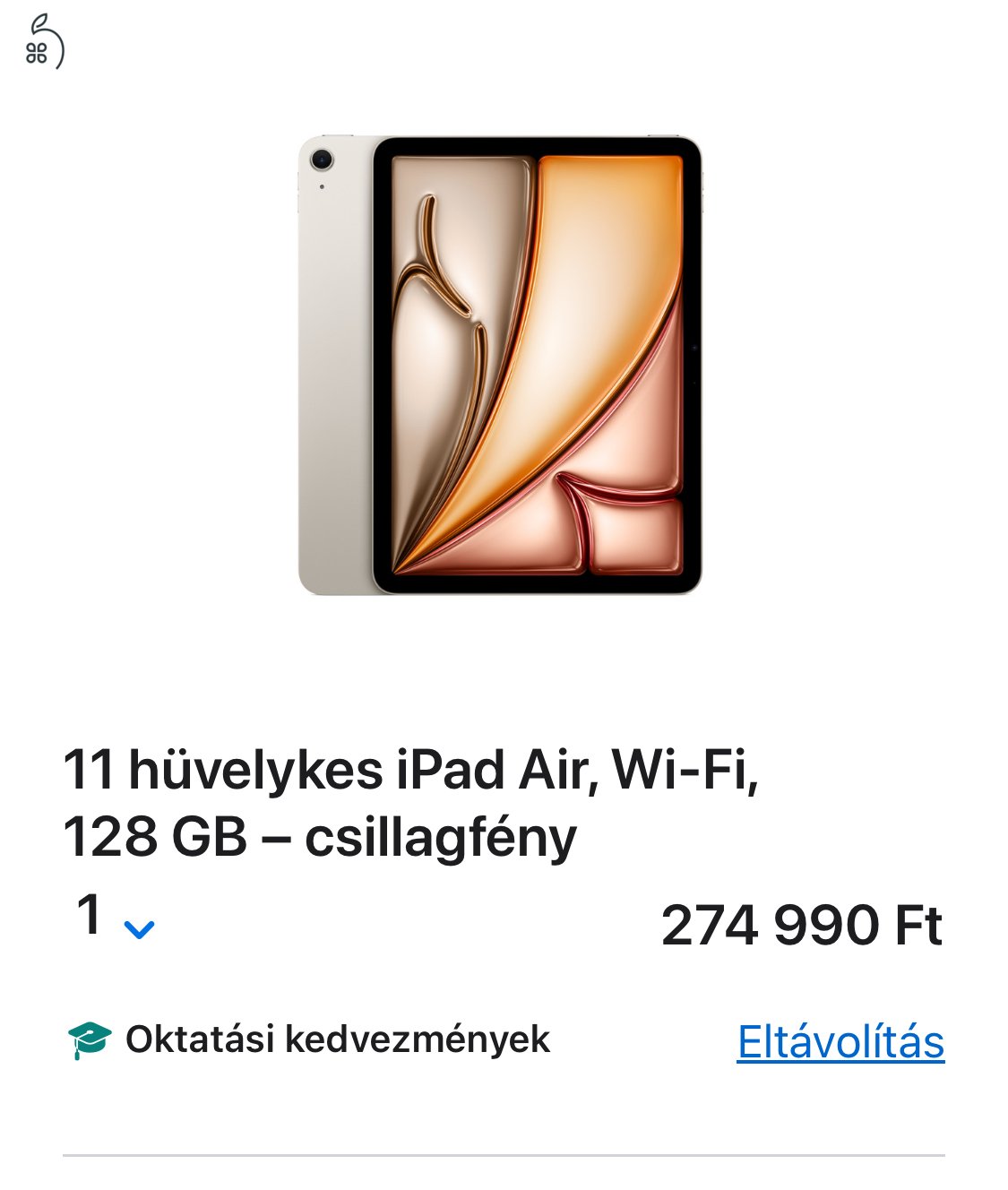 Kedvezményes 11” M3 iPad Air — Új, bontatlan, garanciális