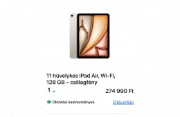 Kedvezményes 11” M3 iPad Air — Új, bontatlan, garanciális