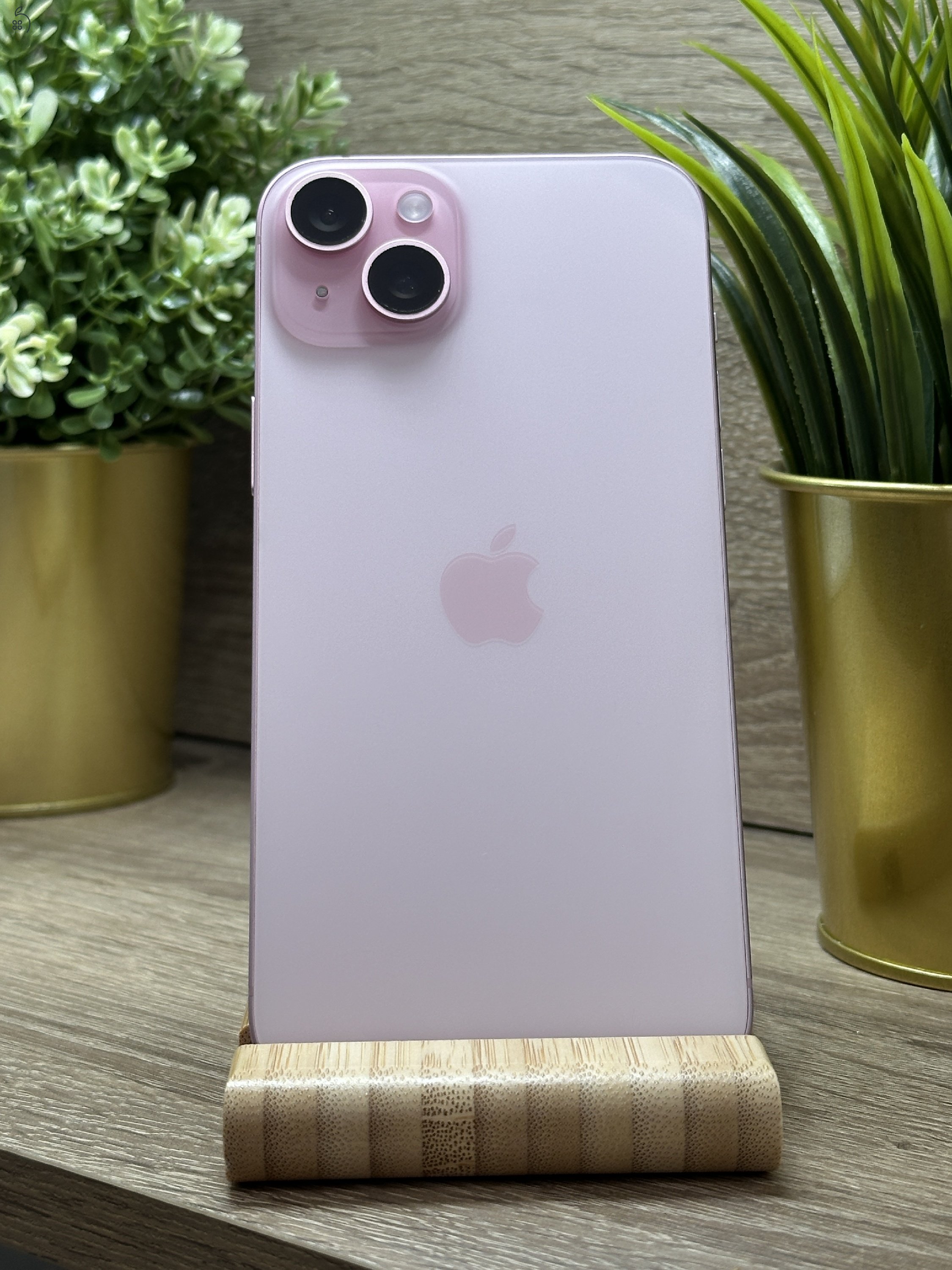  iPhone 15 Plus 128GB Rózsaszín, Független - Garancia, Számla 