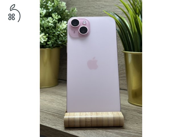  iPhone 15 Plus 128GB Rózsaszín, Független - Garancia, Számla 