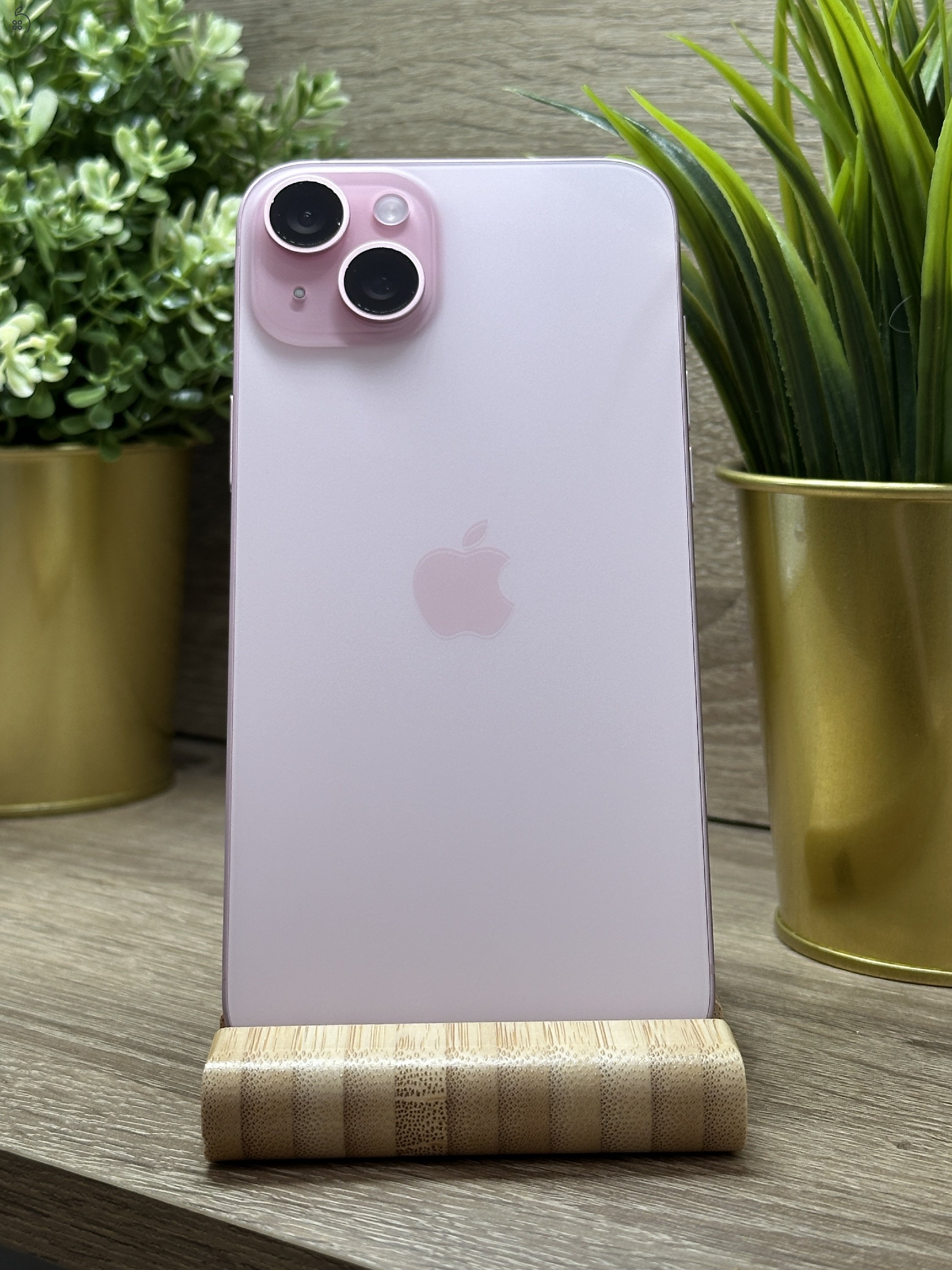  iPhone 15 Plus 128GB Rózsaszín, Független - Garancia, Számla 
