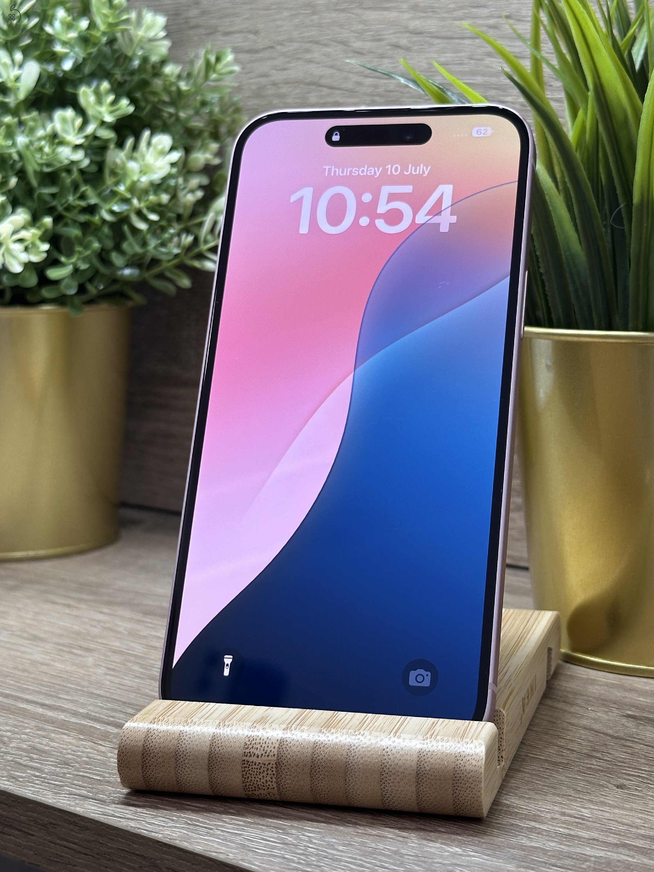  iPhone 15 Plus 128GB Rózsaszín, Független - Garancia, Számla 