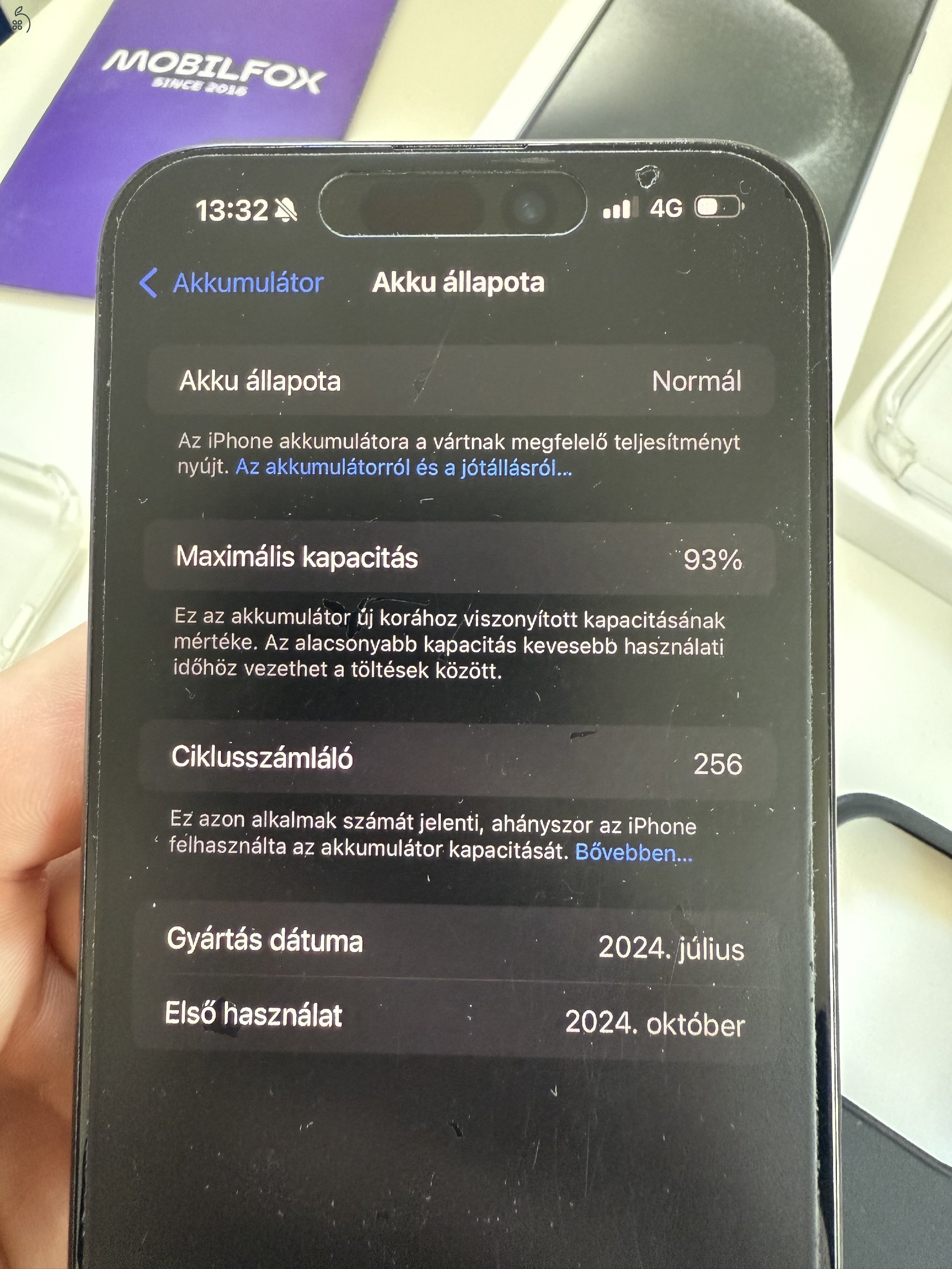Eladó iphone 15 pro max 256gb!