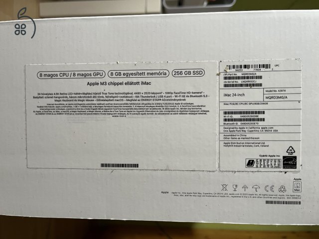 Apple iMac 24 M3 8GB/256GB Pink Magyar Billentyűzet