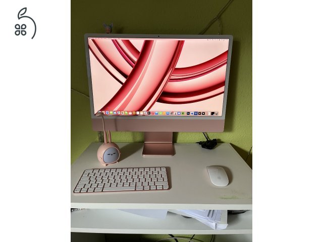Apple iMac 24 M3 8GB/256GB Pink Magyar Billentyűzet