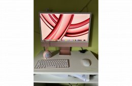 Apple iMac 24 M3 8GB/256GB Pink Magyar Billentyűzet
