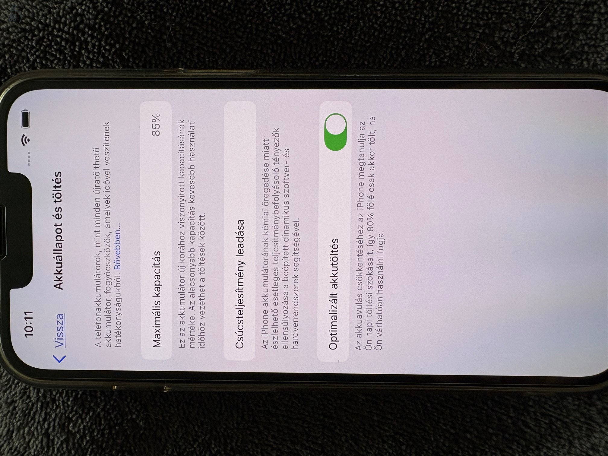 Hibátlan iPhone 14 Midnight 256GB 