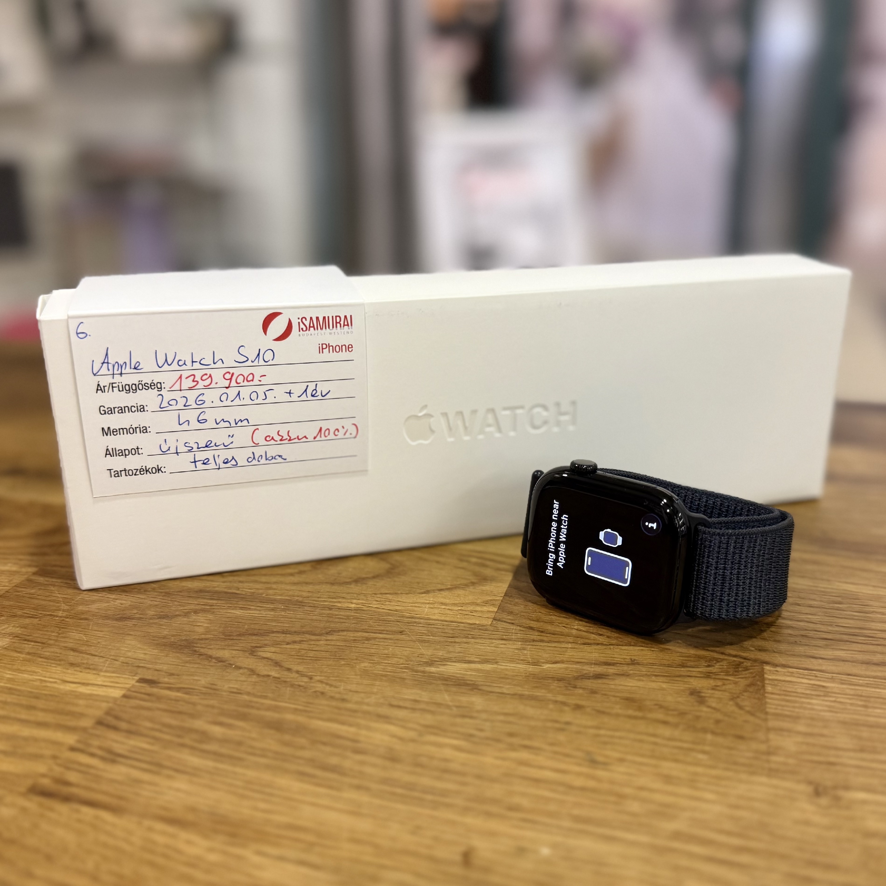 6. Apple Watch Series 10 - GPS - 46 mm - APPLE GAR  2027 - 100% AKKU