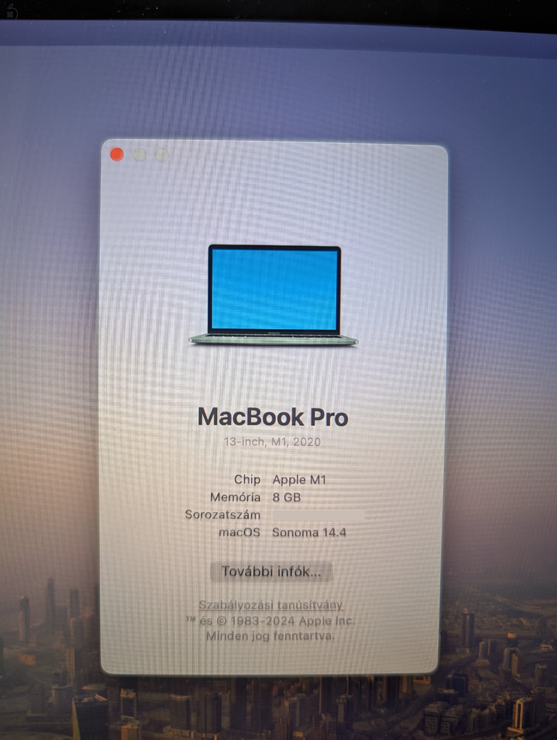 MacBook Pro M1 megkímélt állapot