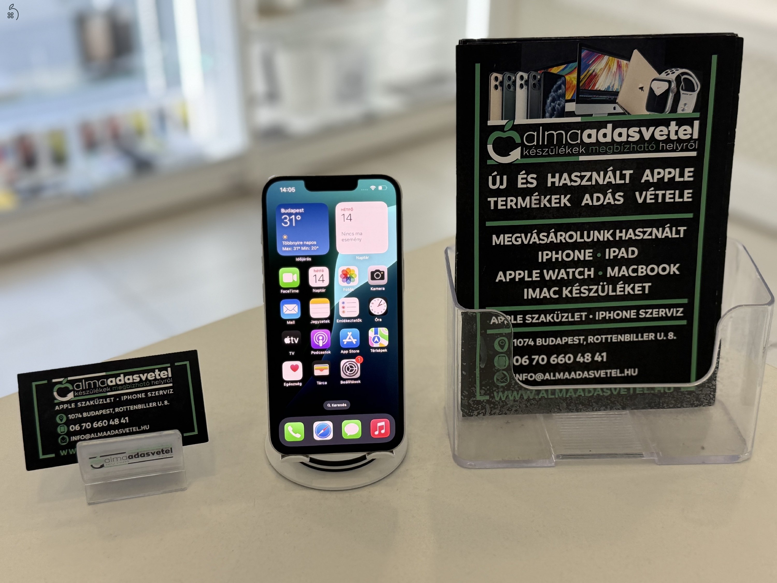 iPhone 13 128GB Független Újszerű/1 hónap gar./Akku 81%/p4366