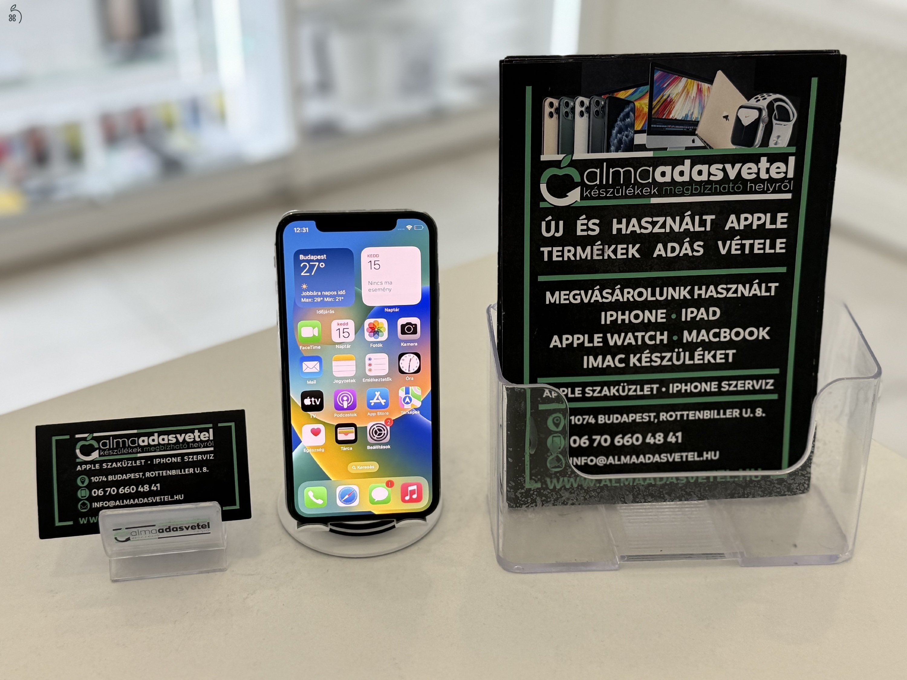 iPhone XS 64GB Független Megkímélt/1 hónap gar./Akku 80%/p20e