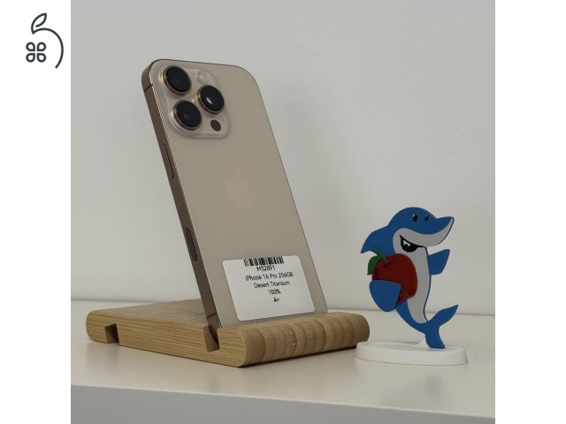 HIBÁTLAN iPhone 16 Pro 256GB Desert - 1 ÉV GARANCIA, Kártyafüggetlen, 100% Akkumulátor, MS2891