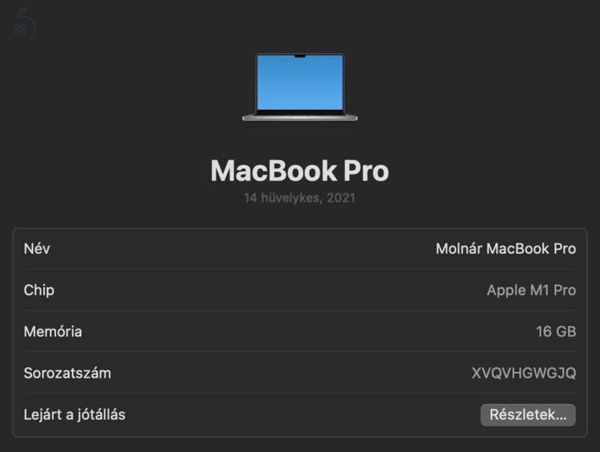 Macbook Pro M1 16 GB RAM/1 TB SSD 14’ 2021