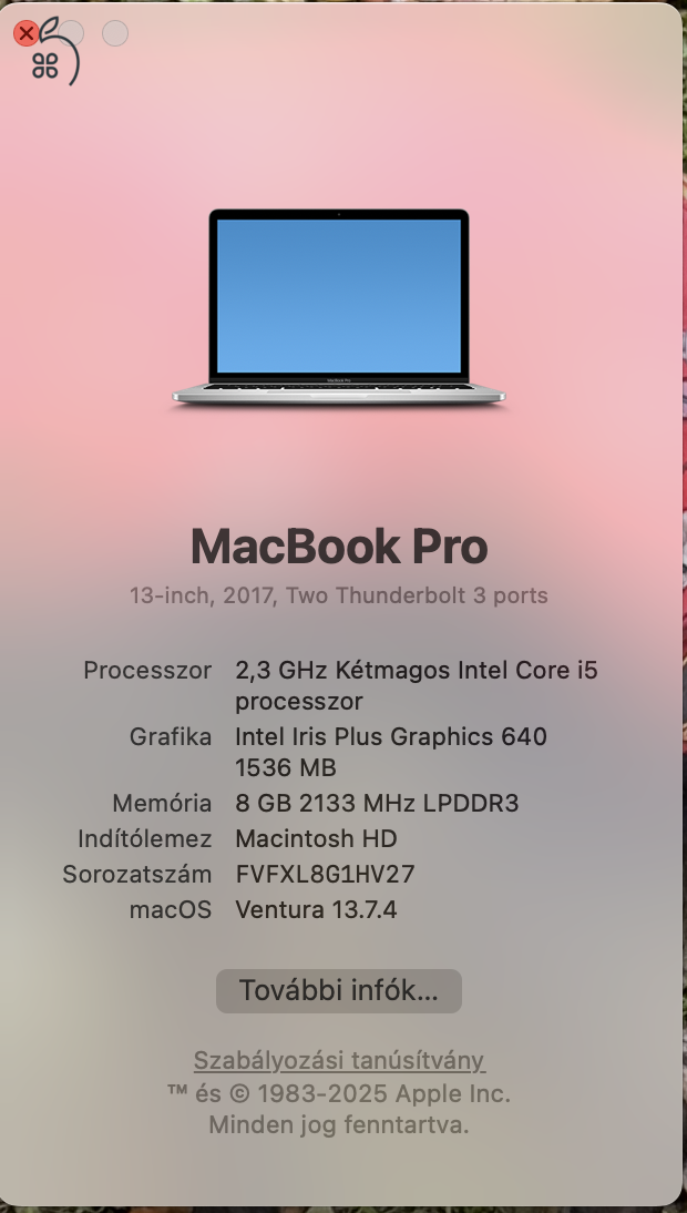 Külsőleg hibátlan Macbook Pro
