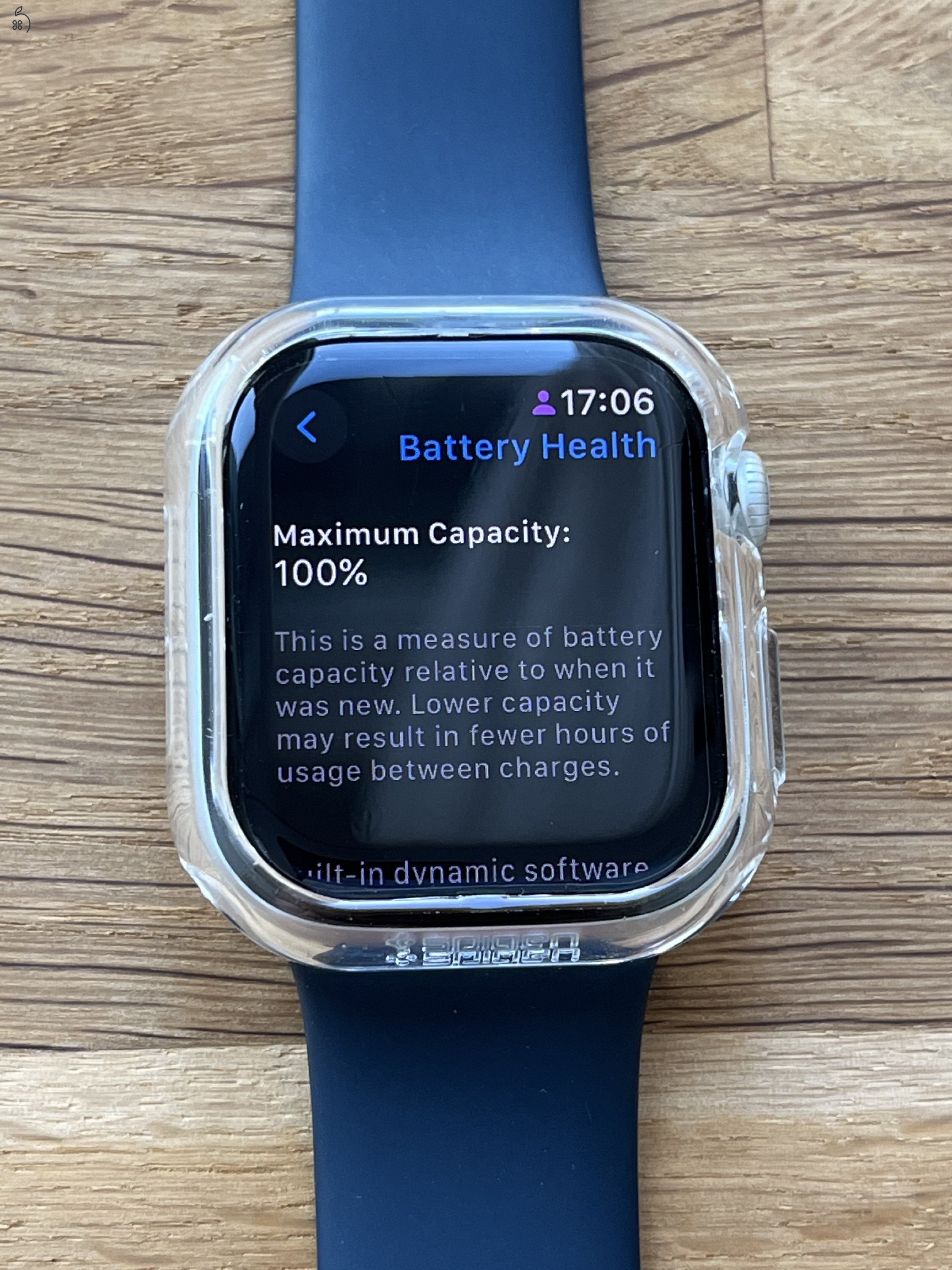 Apple Watch 10 42mm silver aluminium, kék szíjjal, garancia 2026.05.12-ig