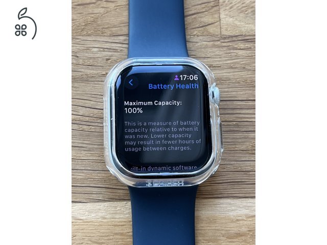 Apple Watch 10 42mm silver aluminium, kék szíjjal, garancia 2026.05.12-ig
