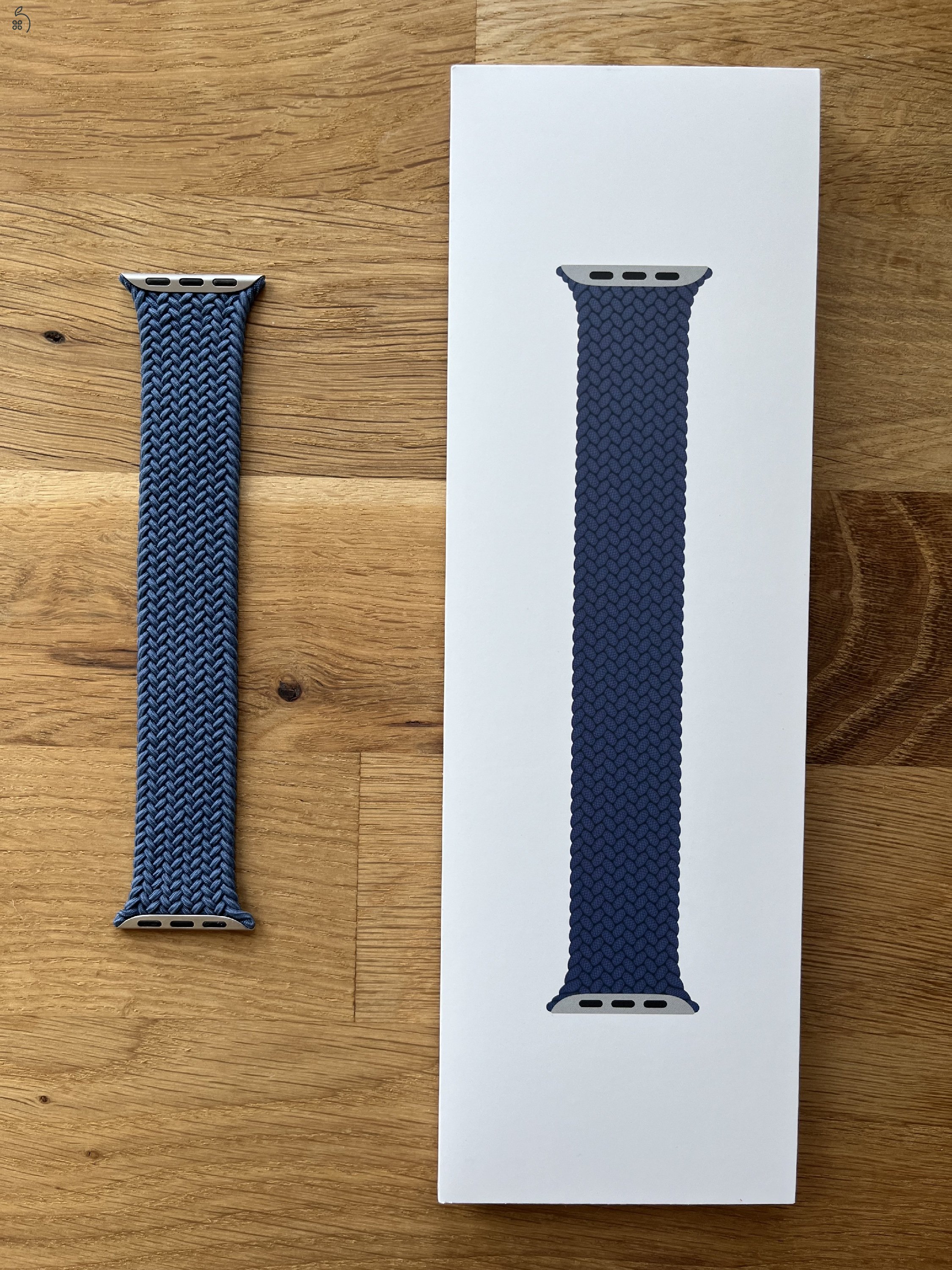Apple Watch 42mm fonott körpánt denim szín, 6‐os méret
