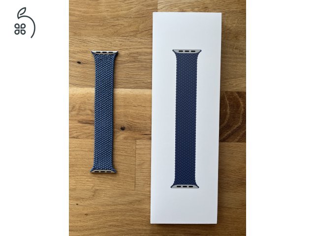 Apple Watch 42mm fonott körpánt denim szín, 6‐os méret