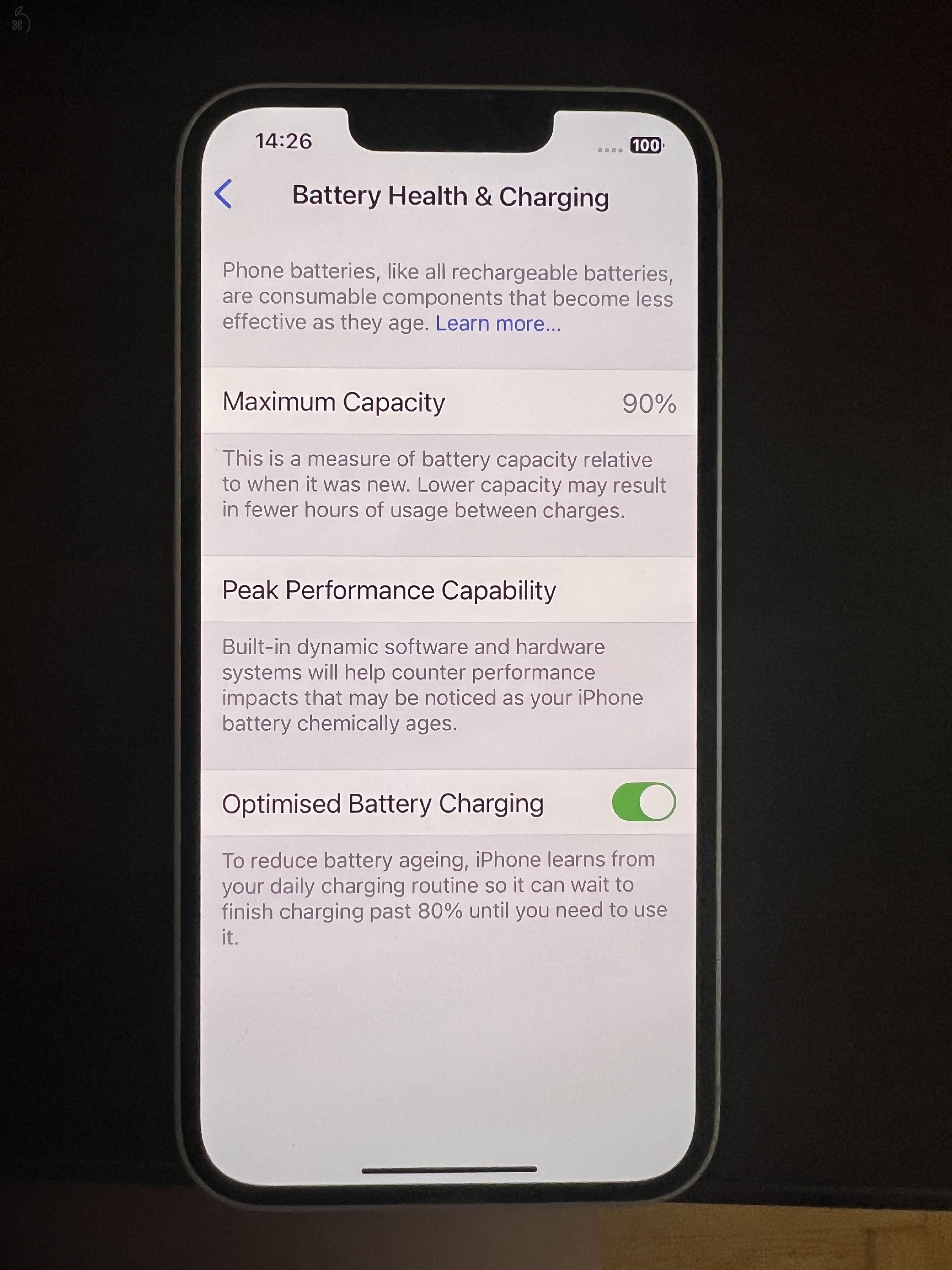 iPhone 14 - lila - 128 gb -  90% akkumulátor 