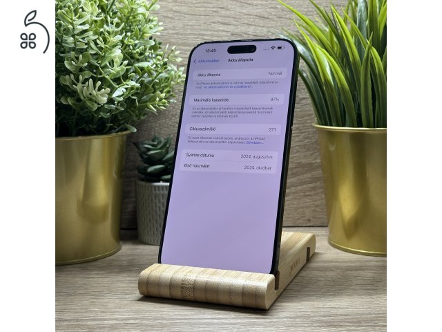 iPhone 16 Pro Max 256GB Fekete, Független - Garancia, Számla
