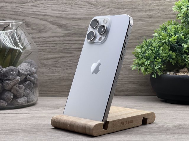 Hibátlan iPhone 15 Pro Max White Titanium 256GB 2 ÉV Garanciával Számlával