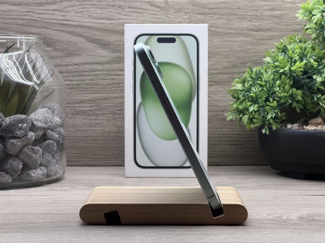 Hibátlan iPhone 15 Green 128GB 2 ÉV Garanciával Számlával