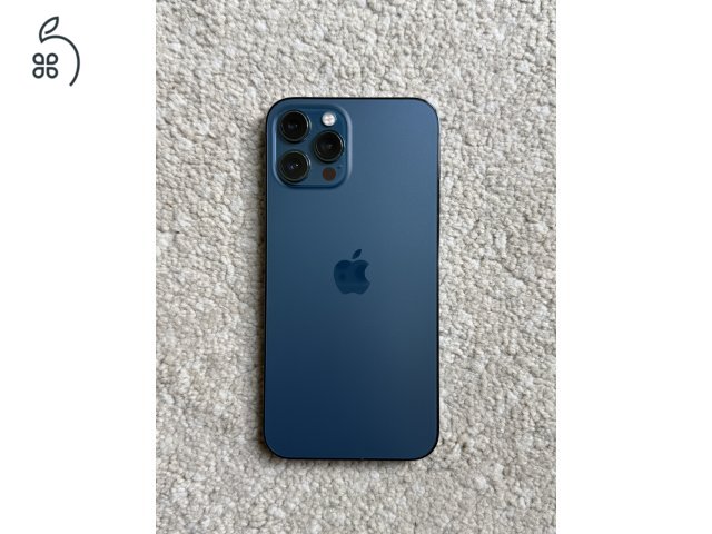 iPhone 12 Pro Max 128GB (újszerű, pacific blue) - Kártyafüggetlen +tok +fólia