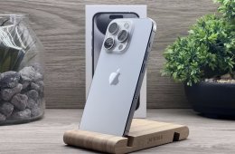 Hibátlan iPhone 15 Pro White Titanium 128GB 2 ÉV Garanciával Számlával