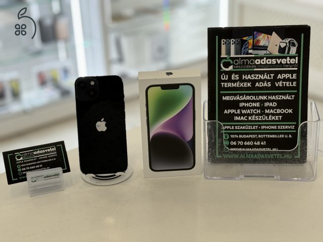 iPhone 14 128GB Független Használt/1 hónap gar./Akku 100%/p4367