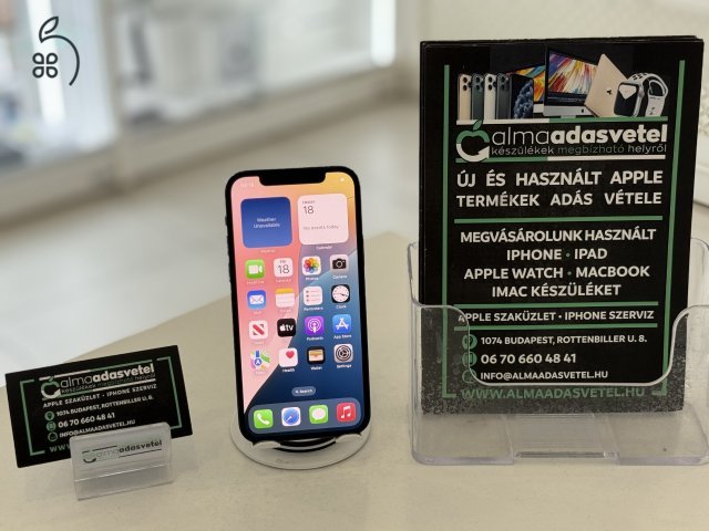 iPhone 12 64GB Független Használt/1-3 hónap gar./Akku 100%/p4369