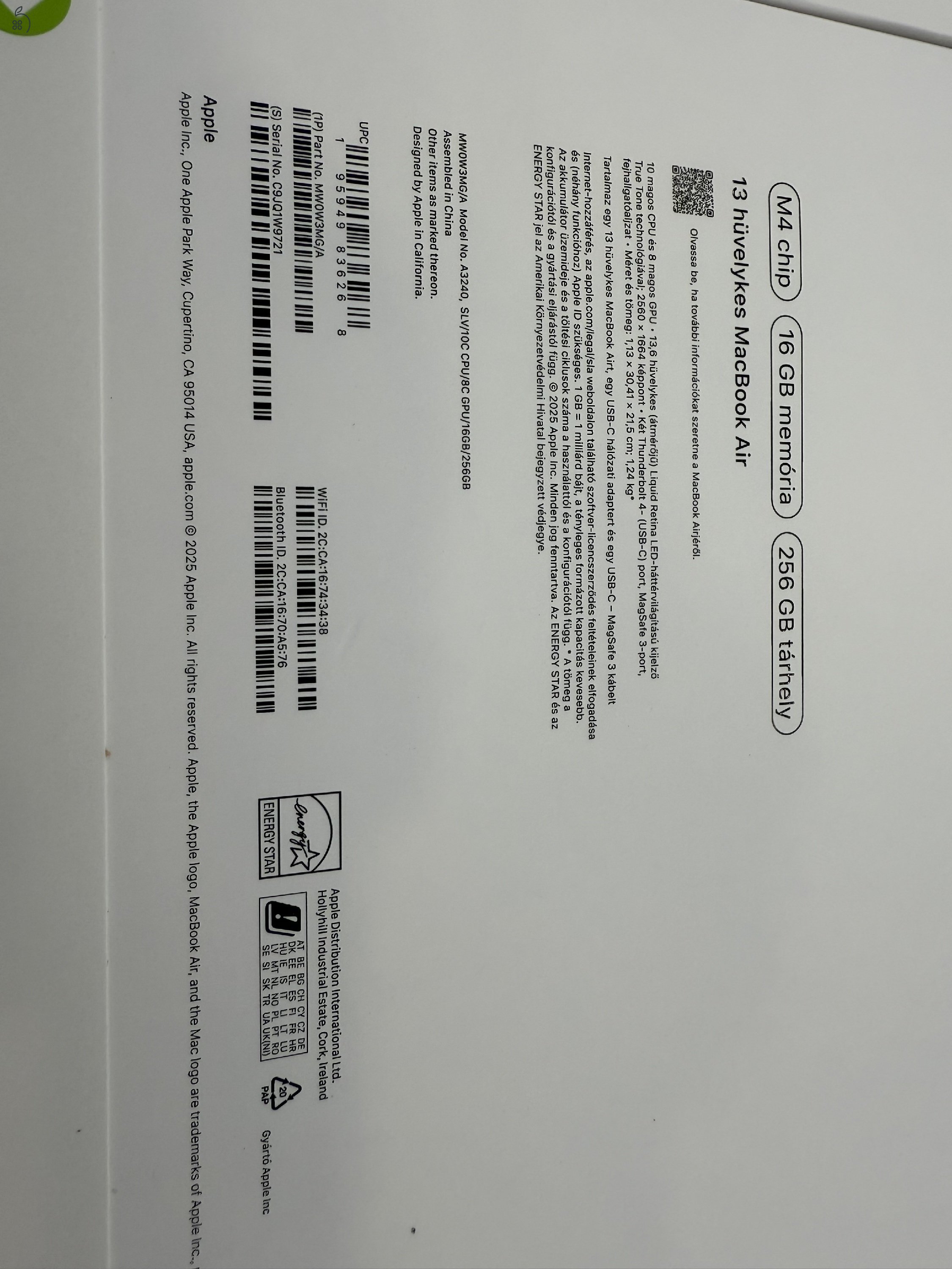 Bontatlan MacBook Air M4 13
