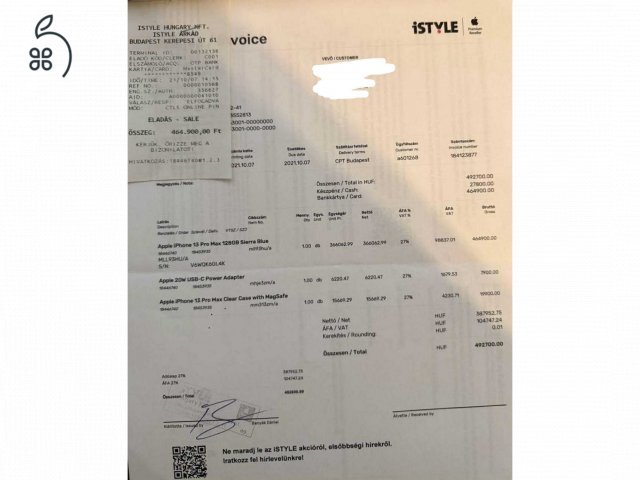 Iphone 13 pro max 128 gb független