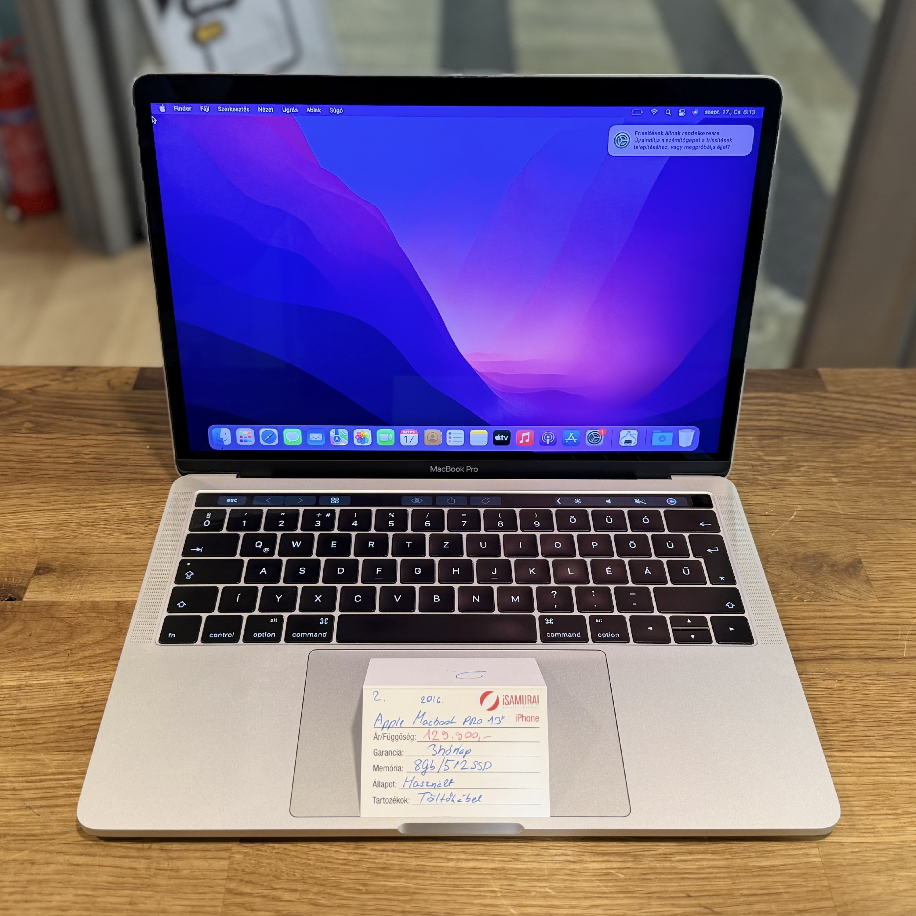 Apple MacBook Pro - 2016 - i5 - 8 GB RAM - 512 GB SSD - TouchBar (2.)